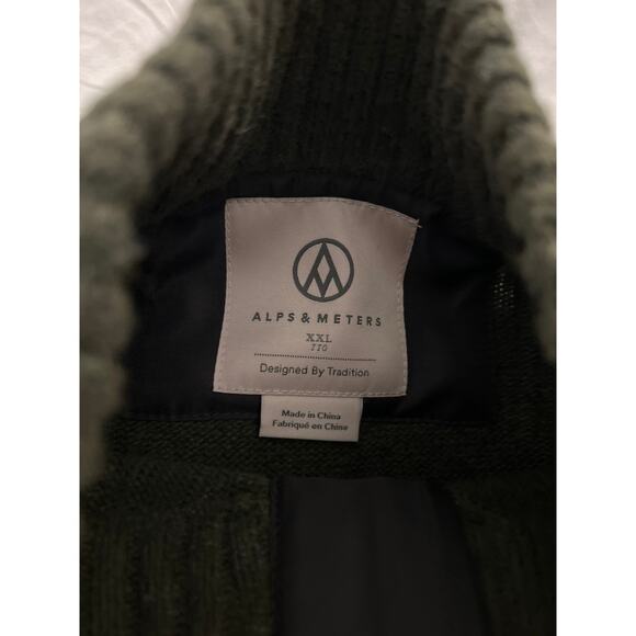 Alps & Meters XXL Green Wool-Blend Alpine Guide Sweater Luxury Utility - Picture 2 of 9